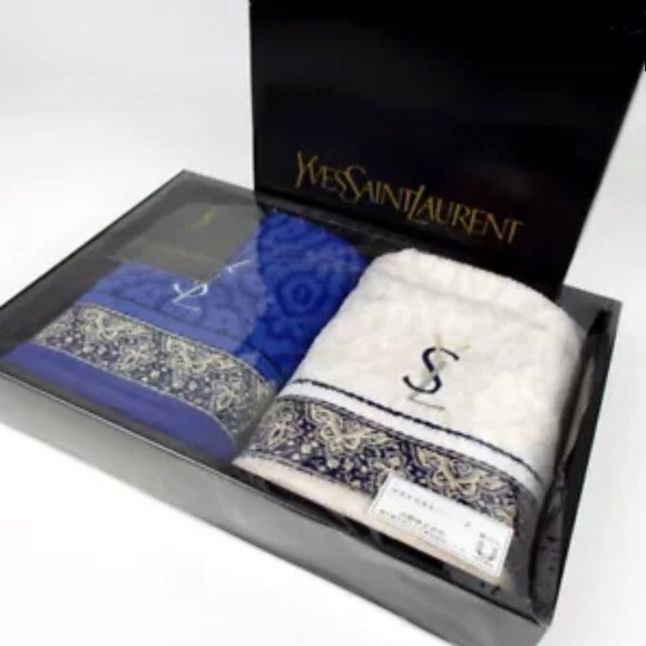 YSL Towel Gift 2-Pc Set 😍💙🤍 - Picture 1 of 9